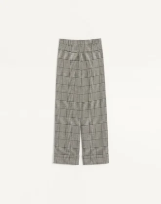 Μαλλίνο παντελόνι με μοτίβο houndstooth