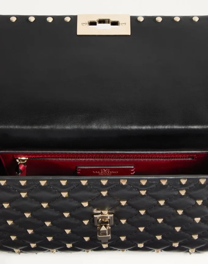 Μεσαίου μεγέθους τσάντα Nappa Rockstud Spike