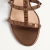 Μεταλλικά σανδάλια Rockstud από δέρμα μοσχαριού 60 mm