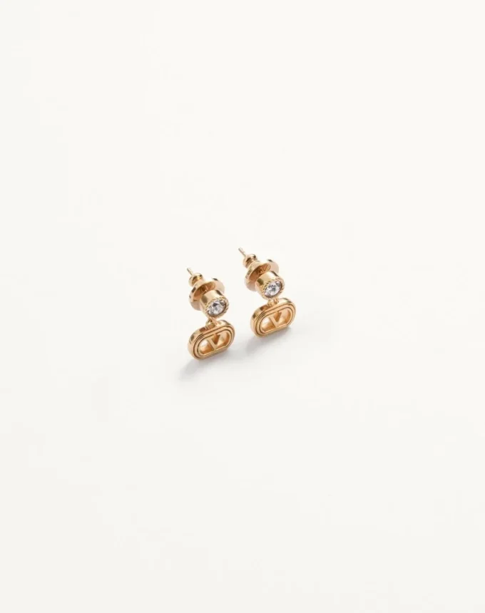 Μεταλλικά σκουλαρίκια Ovalette με κρύσταλλα Swarovski®