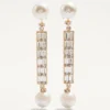Μεταλλικά σκουλαρίκια San Fin με κρύσταλλα Swarovski® και μαργαριτάρια Μεταλλικά σκουλαρίκια San Fin με κρύσταλλα Swarovski® και μαργαριτάρια