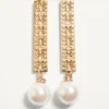 Μεταλλικά σκουλαρίκια San Fin με κρύσταλλα Swarovski® και μαργαριτάρια Μεταλλικά σκουλαρίκια San Fin με κρύσταλλα Swarovski® και μαργαριτάρια