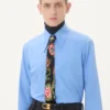 Μεταξωτή γραβάτα με floral μοτίβο Papier