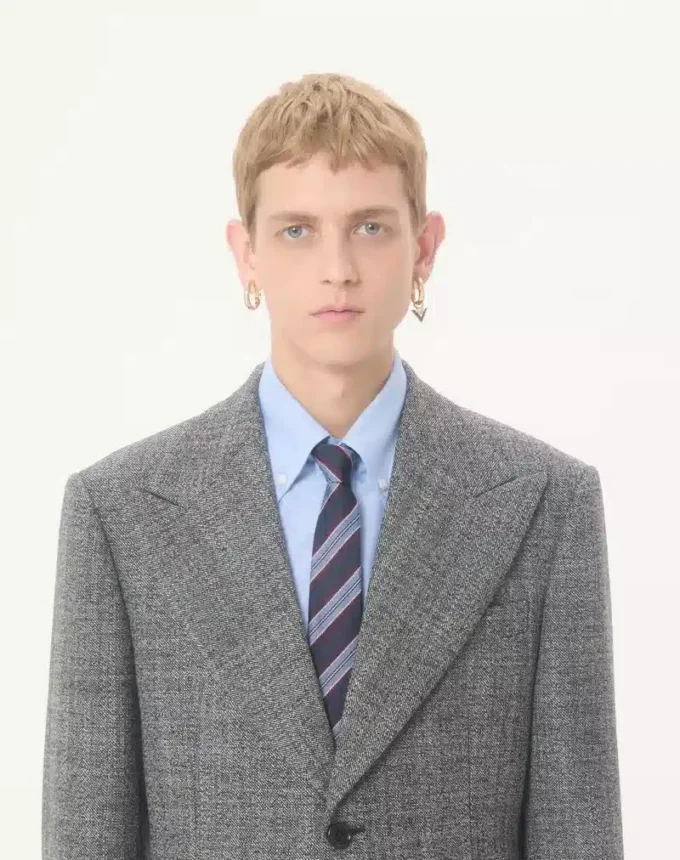 Μεταξωτή γραβάτα Valentino Jacquard Regimental