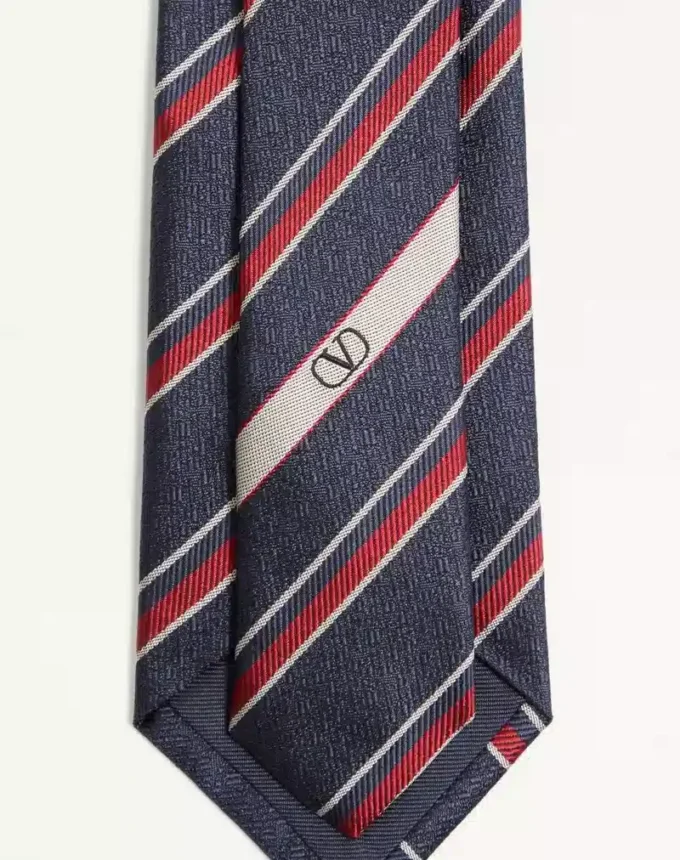 Μεταξωτή γραβάτα Valentino Jacquard Regimental Μεταξωτή γραβάτα Valentino Jacquard Regimental