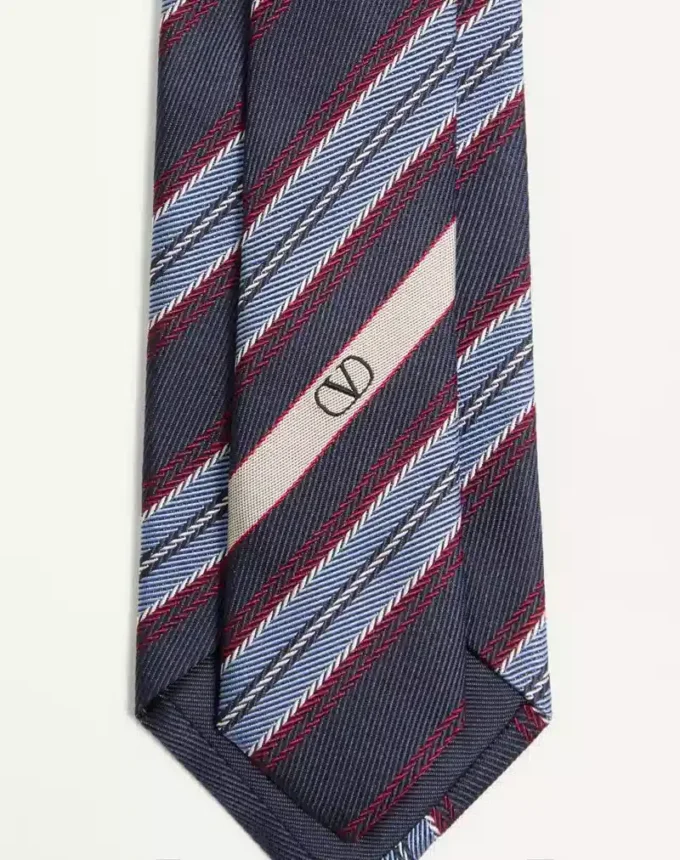 Μεταξωτή γραβάτα Valentino Jacquard Regimental