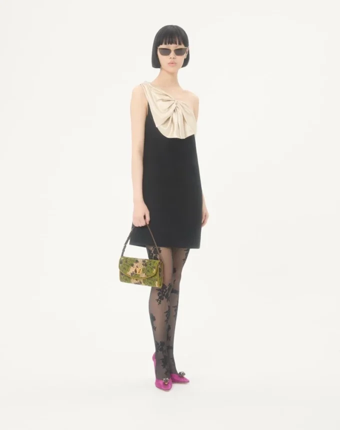 Μικρή τσάντα ώμου Valentino Garavani DeVain από ύφασμα Jacquard Lurex Μικρή τσάντα ώμου Valentino Garavani DeVain από ύφασμα Jacquard Lurex