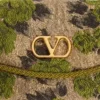 Μικρή τσάντα ώμου Valentino Garavani DeVain από ύφασμα Jacquard Lurex Μικρή τσάντα ώμου Valentino Garavani DeVain από ύφασμα Jacquard Lurex