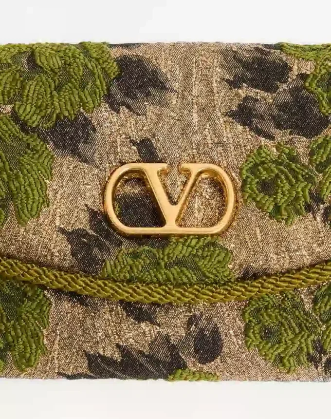 Μικρή τσάντα ώμου Valentino Garavani DeVain από ύφασμα Jacquard Lurex Μικρή τσάντα ώμου Valentino Garavani DeVain από ύφασμα Jacquard Lurex