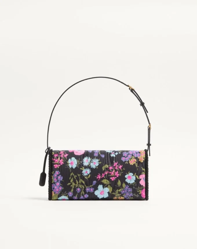 Μικρή τσάντα ώμου Valentino Garavani DeVain από ύφασμα Moiré Papier Floral Μικρή τσάντα ώμου Valentino Garavani DeVain από ύφασμα Moiré Papier Floral