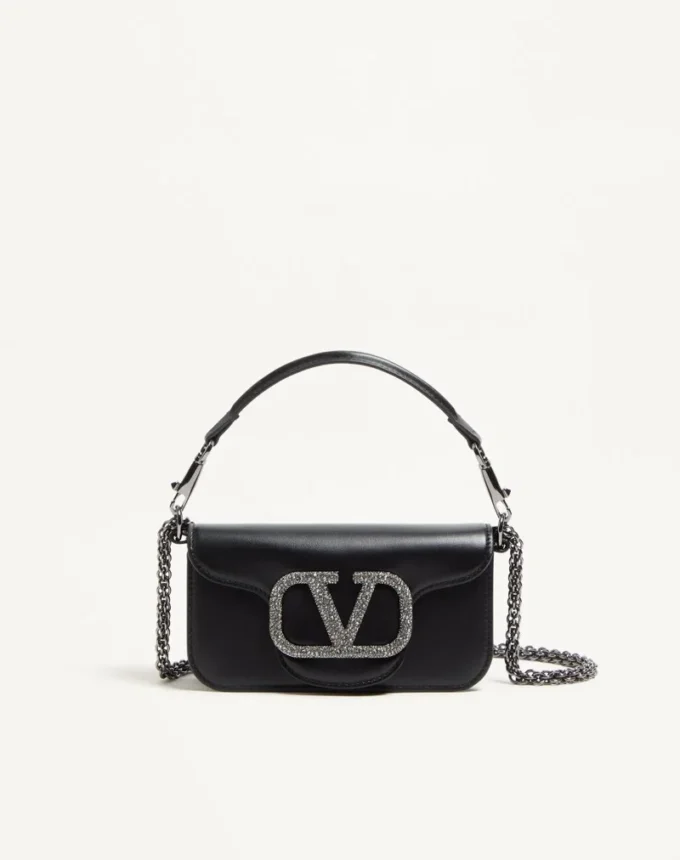 Μικρή τσάντα ώμου Valentino Garavani Locò με λογότυπο Jewel Μικρή τσάντα ώμου Valentino Garavani Locò με λογότυπο Jewel
