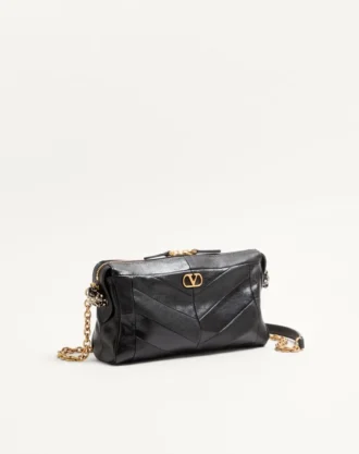 Μικρή τσάντα ώμου Valentino Garavani Panthea από δέρμα νάπα με μοτίβο Chevron