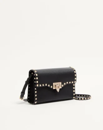 Μικρή τσάντα Rockstud Grainy Calfskin Crossbody