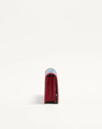 Μίνι τσάντα ώμου Vlogo Signature από τζιν με κεντημένο σχέδιο Cherryfic