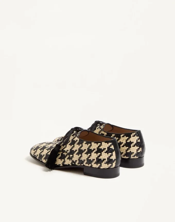 Mj Blues Houndstooth Derby από υφασμένο δέρμα