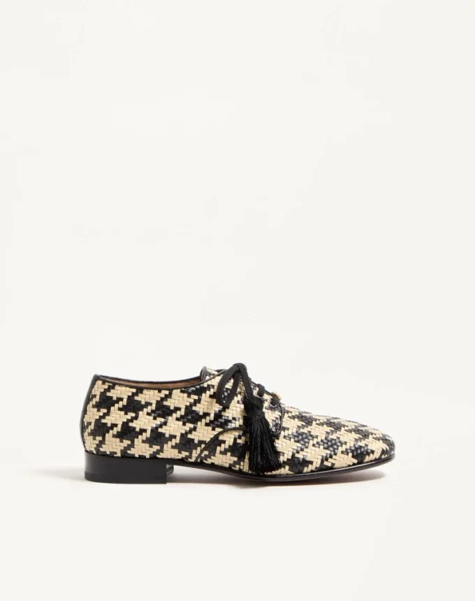 Mj Blues Houndstooth Derby από υφασμένο δέρμα