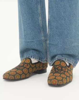 Μοκασίνια Les Alcôvettes από ύφασμα Jacquard