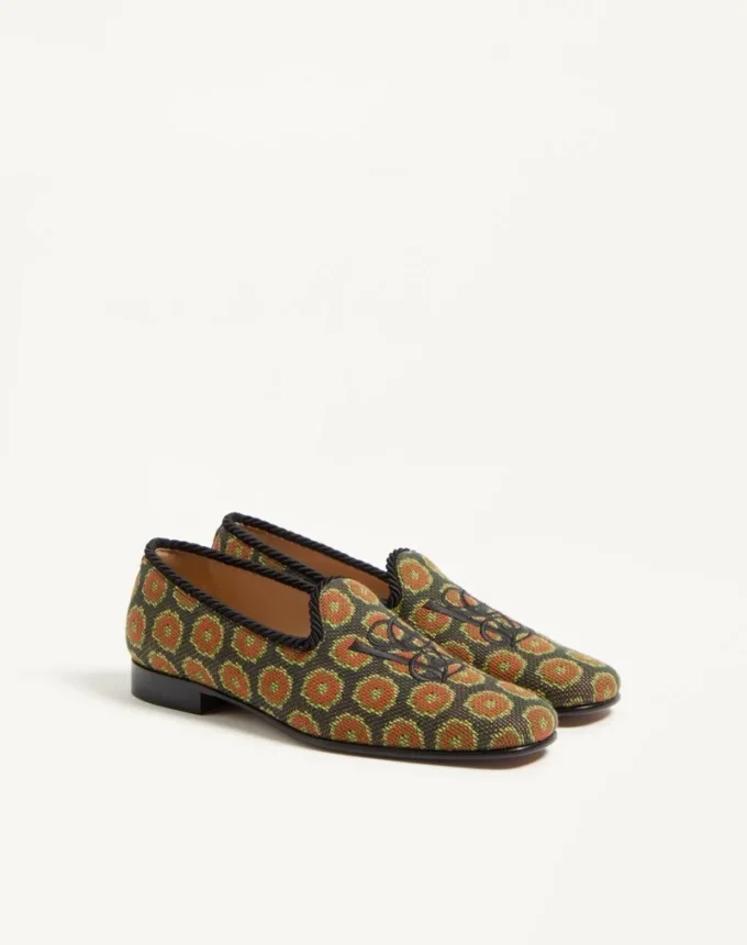Μοκασίνια Les Alcôvettes από ύφασμα Jacquard