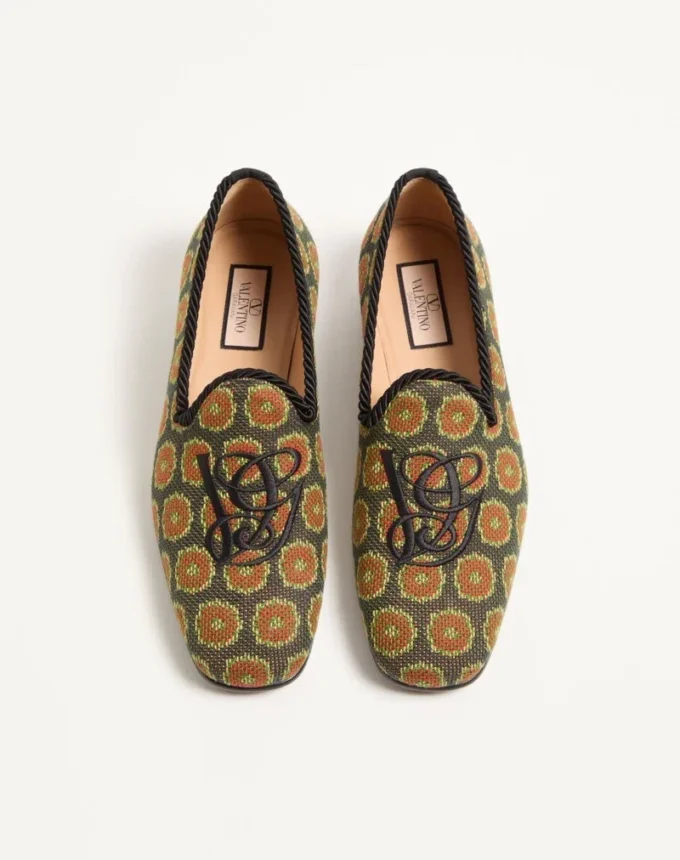 Μοκασίνια Les Alcôvettes από ύφασμα Jacquard