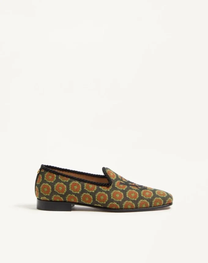 Μοκασίνια Les Alcôvettes από ύφασμα Jacquard