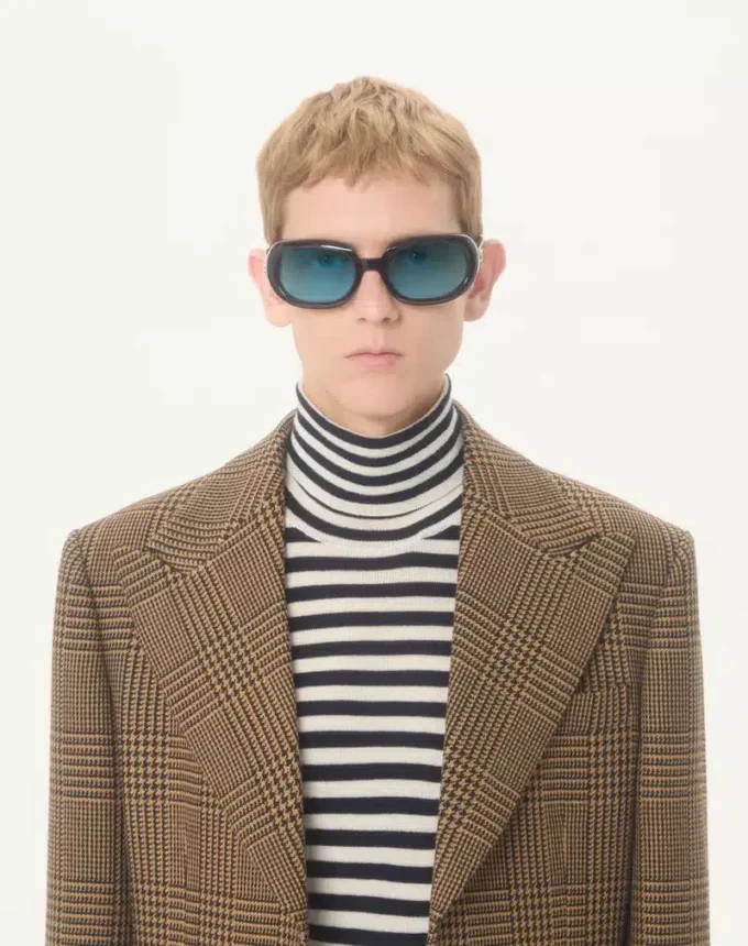 Μονόπετο μάλλινο σακάκι Valentino με μοτίβο Glen Plaid Μονόπετο μάλλινο σακάκι Valentino με μοτίβο Glen Plaid