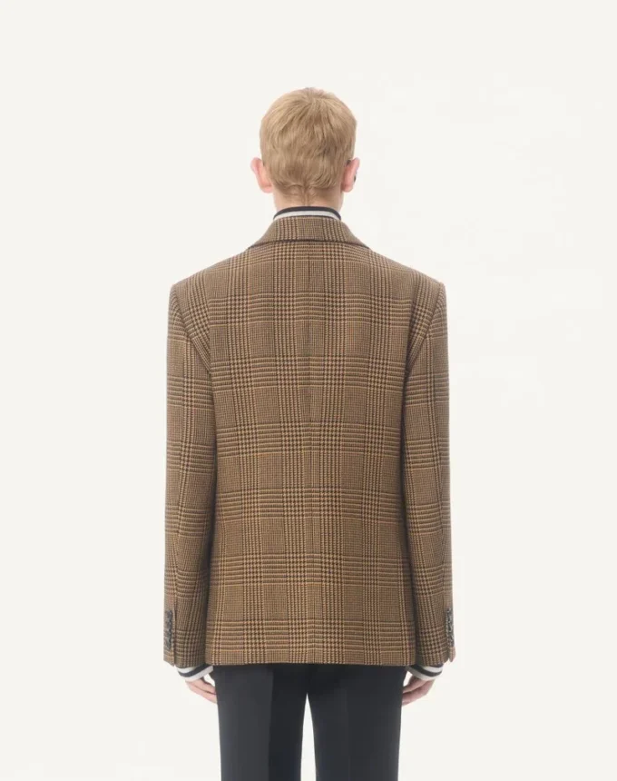 Μονόπετο μάλλινο σακάκι Valentino με μοτίβο Glen Plaid Μονόπετο μάλλινο σακάκι Valentino με μοτίβο Glen Plaid