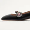 Μπαλαρίνες Mary-Jane Preshoes από δέρμα κατσικιού με κοσμηματοειδές κουμπί 20 mm Μπαλαρίνες Mary-Jane Preshoes από δέρμα κατσικιού με κοσμηματοειδές κουμπί 20 mm