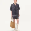 Μπλούζα από μεταξωτό twill με Opticool print