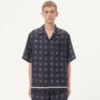 Μπλούζα από μεταξωτό twill με Opticool print