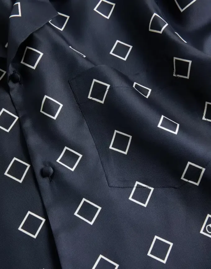 Μπλούζα από μεταξωτό twill με Opticool print