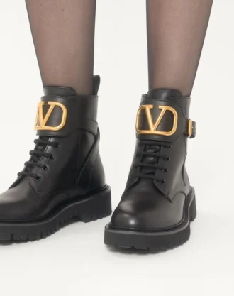 Μπότες Vlogo Signature από δέρμα μοσχαριού 35 mm / 0,8 ίντσες