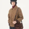 Μπουφάν Valentino από μαλλί με μοτίβο houndstooth