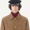 Μπουφάν Valentino από μαλλί με μοτίβο houndstooth