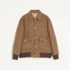 Μπουφάν Valentino από μαλλί με μοτίβο houndstooth