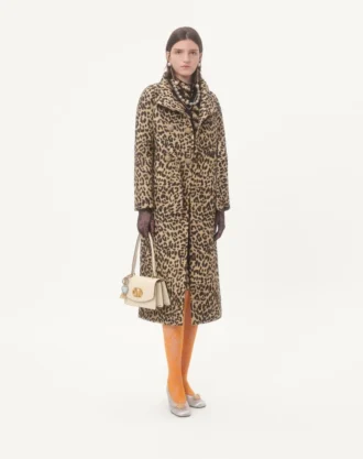 Παλτό από ύφασμα με animalier print Παλτό από ύφασμα με animalier print