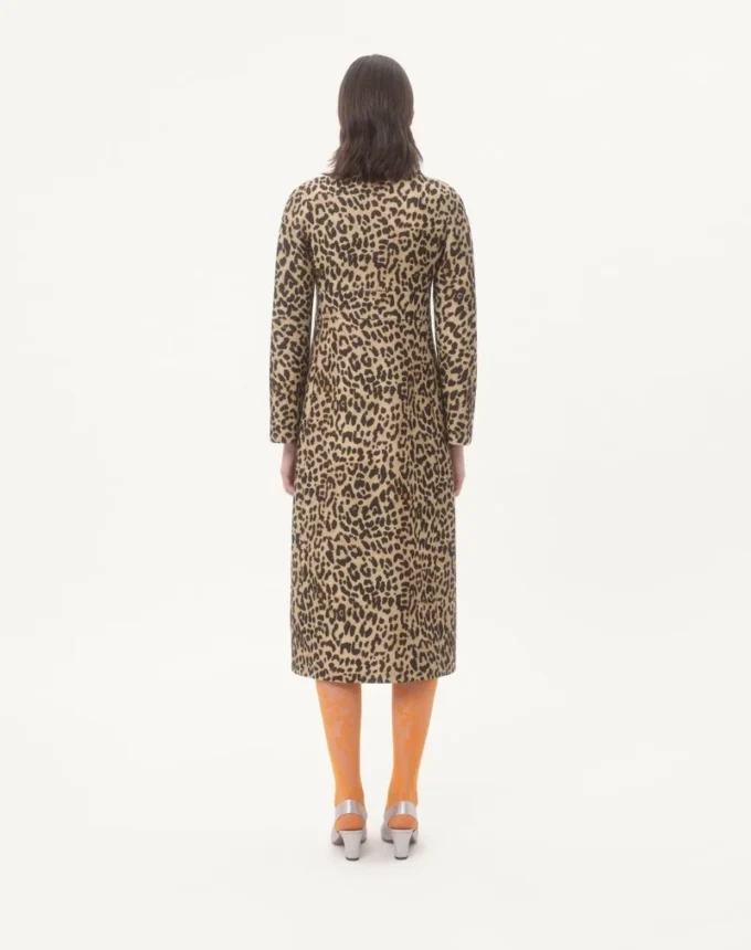 Παλτό από ύφασμα με animalier print Παλτό από ύφασμα με animalier print