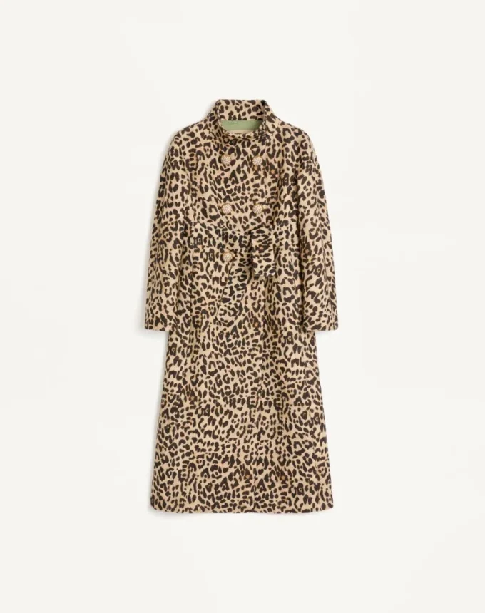 Παλτό από ύφασμα με animalier print Παλτό από ύφασμα με animalier print