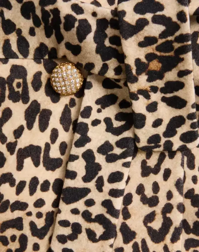 Παλτό από ύφασμα με animalier print Παλτό από ύφασμα με animalier print