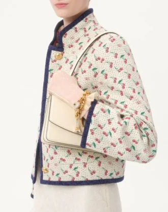 Παλτό Caban με επένδυση και τυπωμένο μοτίβο Cherryfic Jacquard