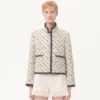 Παλτό Caban με επένδυση και τυπωμένο μοτίβο Cherryfic Jacquard Παλτό Caban με επένδυση και τυπωμένο μοτίβο Cherryfic Jacquard