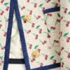 Παλτό Caban με επένδυση και τυπωμένο μοτίβο Cherryfic Jacquard Παλτό Caban με επένδυση και τυπωμένο μοτίβο Cherryfic Jacquard