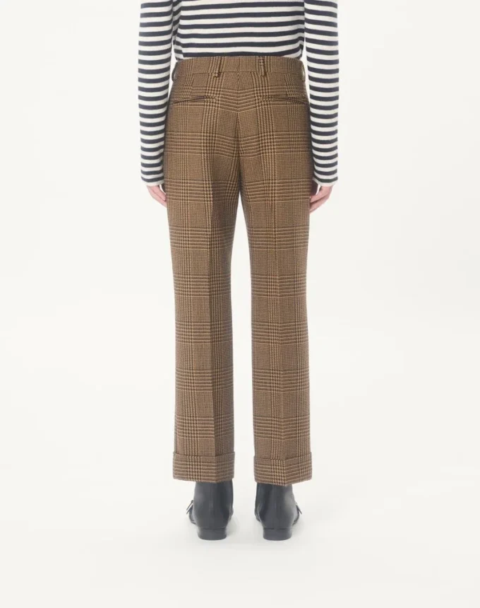 Παντελόνι Valentino από μαλλί με μοτίβο Glen Plaid και αναστρέψιμα μπατζάκια Παντελόνι Valentino από μαλλί με μοτίβο Glen Plaid και αναστρέψιμα μπατζάκια