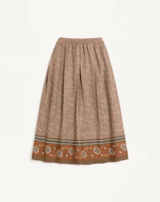 Πλεκτή φούστα με μοτίβο Lurex Jacquard
