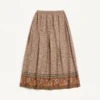 Πλεκτή φούστα με μοτίβο Lurex Jacquard