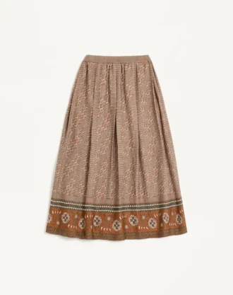 Πλεκτή φούστα με μοτίβο Lurex Jacquard
