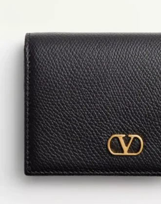 Πορτοφόλι VLogo Signature από δέρμα μοσχαριού με ανάγλυφη υφή