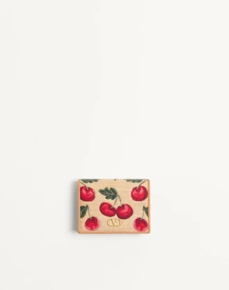 Πορτοφόλι Vlogo Signature Cherryfic Jacquard Raffia