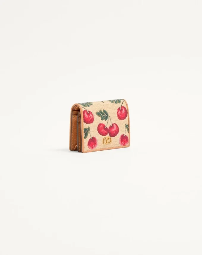 Πορτοφόλι Vlogo Signature Cherryfic Jacquard Raffia Πορτοφόλι Vlogo Signature Cherryfic Jacquard Raffia