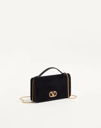 Πορτοφόλι Vlogo Signature Velvet Chain με λογότυπο Jewel