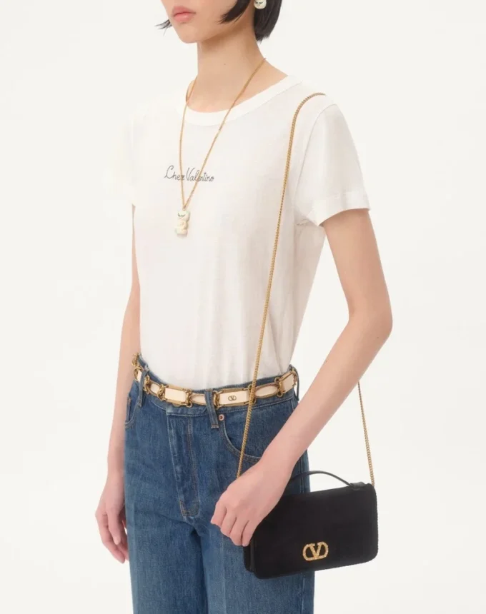 Πορτοφόλι Vlogo Signature Velvet Chain με λογότυπο Jewel Πορτοφόλι Vlogo Signature Velvet Chain με λογότυπο Jewel